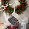 Mini Knitted Christmas Gift Socks Holiday Decorations(Gray)