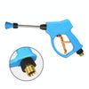 High Pressure Horn Shape Nozzle Clear Water Gun for Self-service Car Washing Machine, Outer Wire: 22 x 1.5