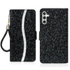 For Samsung Galaxy S24 FE 5G Glitter Powder Filp Leather Phone Case(Black)
