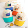 C0465 Letter Embroidery Pattern Spring Thin Children Baseball Cap Peak Cap Sunscreen Hat, Size: 48-52cm(Blue)