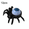 12pcs /Box Halloween Spider Eyeball Lights Candle Lamp Party Atmosphere Decoration Supplies(Blue Eyeball)