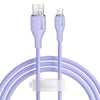 Baseus Pudding Series 2.4A USB to 8 Pin Fast Charging Data Cable, Length:1.2m(Purple)