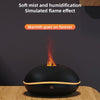 SD13 200ML Car USB Flame Aromatherapy Diffuser Home LED Night Light Silent Mist Humidifier(Black)