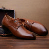 Men Business Dress Shoes Pointed Toe Men Shoes, Size:46(Brown)