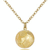 Three-Dimensional Sports Ball Pendant Necklace,Style: Women Football Champagne Gold