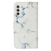 For Samsung Galaxy A16 4G / 5G Colored Drawing Marble Pattern Leather Phone Case(White Marble)