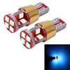 2 PCS T10 3W Constant Current Car Clearance Light with 12 SMD-3030 Lamps, DC 9-18V(Ice Blue Light)