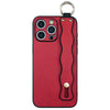 For iPhone 13 Pro Wavy Wristband Bracket TPU Phone Case(Red)