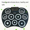 Silicone Folding Portable Hand-Rolled Drum DTX Game Strike Board(G801 White)