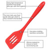 One-piece High Temperature Resistant Silicone Non-stick Spatula Kitchen Kitchenware Leak Shovel(Black)