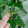 Transparent Hot Stamping Heart-shaped Sticker Thank You Gift Decoration Sticker(3.8cm / 1.5inch)