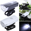 Bicycle USB Charging Headlight Lighting Cycling Equipment, Color:White 2255 Light+Ruby Taillight