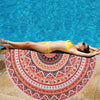 Printed Round Summer Bath Towel Sand Beach Towel Shawl Scarf, Size: 150 x 150cm