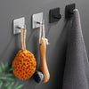 2pcs Stainless Steel Hooks Kitchen Bathroom Storage Behind Door Hooks With Adhesive, Style: Round Silver