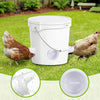 DIY Chicken Feeders Automatic Poultry Feeders Kit For Buckets, Barrels, Troughs, Spec: 4pcs/set Orange