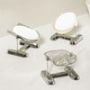 Household Soap Drain Box Bathroom No-Punch Shelves, Color: White 3 Layers