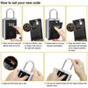Wall Mounted Key Safe Box - Weatherproof Aluminium Alloy (Silver/Black)