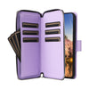 For Samsung Galaxy A25 Nine-card Slots Zipper Wallet Bag Leather Phone Case(Purple)