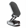 D11 Magnetic Folding Car Phone Holder Rotatable Dashboard Stick-On Navigation Stand(Silver Frosted)