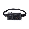 BULL CAPTAIN 020 Men Small Mobile Phone Waist Bag Crossbody Multi-Function Chest Bag(Black)