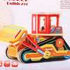 3 PCS 512 Children Wooden Assembled Car Engineering Vehicle Excavator Assembling Toy(Bulldozer)