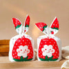 1bag Candy Packaging Bags Baking Biscuit Gift Bags 13.5x22cm(Strawberry Flower)