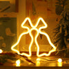 Christmas Decoration Neon Lights Wall-Mounted Ornaments, Spec: Bell-Warm Light