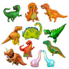 2 PCS Dinosaur Modeling Aluminum Foil Balloon Children Birthday Decoration Party Supplies Toy, Size:Large, Style:Blue Long-necked Dragon