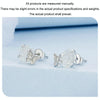 S925 Sterling Silver Platinum Plated Crystal Rose Butterfly Light Color Changing Earrings(BSE978)