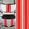 Car Hood Stickers Modified Racing Striped Ethylene Body Sticker(Red)
