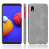 For Samsung Galaxy A01 Core / M01 Core Shockproof Litchi Texture PC + PU Case(Gray)