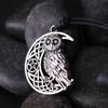 Owl Great Wisdom Ancient Silver Ancient Gold Couple Necklace(Antique Silver Plated)