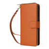 For Samsung Galaxy A53 5G Nine-card Slots Zipper Wallet Bag Leather Phone Case(Brown)