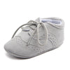 D0772 Cotton Uppers Semi-Rubber Soles Non-Slip Baby Walking Shoes, Size: 12cm(Grey)