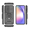 For Samsung Galaxy A56 5G Sliding Camshield TPU + PC Shockproof Phone Case with Holder(Black)