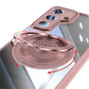 For Samsung Galaxy S24 FE 5G 360 Holder MagSafe Acrylic Hybrid TPU Phone Case(Pink)