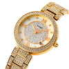 SKMEI 1739 Diamond Roman Numerals Round Dial Quartz Watch for Ladies(Gold)