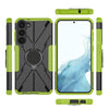 For Samsung Galaxy S23+ 5G Armor Bear Shockproof PC + TPU Phone Case with Ring(Green)
