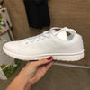 Mesh Breathable Flat Sneakers Running Shoes Casual Shoes for Women, Size:36(White)