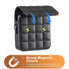 For Samsung Galaxy Z Flip6 BFB04 Plaid Crossbody Fold Phone Bag(Black)