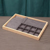 Bamboo Wood Jewelry Display Pallet Jewelry Storage Display Tray, Style: Triple-use Tray
