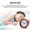 Solid Wood Silent Snooze Alarm Clock with Pointer(Square Wood Color)