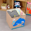 Youngshoots Cotton Linen Cartoon Toy Storage Basket Clothing Storage Box,Style Ordinary(Dolphin)
