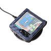 For Samsung Galaxy Z Flip6 Siamese Cubic Grid Texture Card Slot Leather Phone Case(Blue)