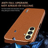 For Samsung Galaxy A26 5G AZNS Electroplated Edge Carbon Fiber Texture Phone Case(Green)