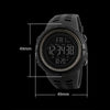 SKMEI 1251 Men Fashionable Outdoor 50m Waterproof Sports Watch Digital Watch with PU Watchband(Coffee)
