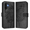 For Samsung Galaxy A56 5G Global Embossed Butterfly Leather Phone Case(Black)