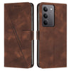 For Realme C75 / V60 Pro Dream Triangle Leather Phone Case with Lanyard(Brown)