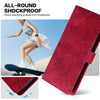 For iPhone XS Max Lace Floral Embossed Magnetic Buckle Leather Phone Case(Red)