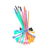100pcs /Pack Silicone Ties Multi-Use Food Bag Clip Data Cable Winder Organizer 15cm(Black)